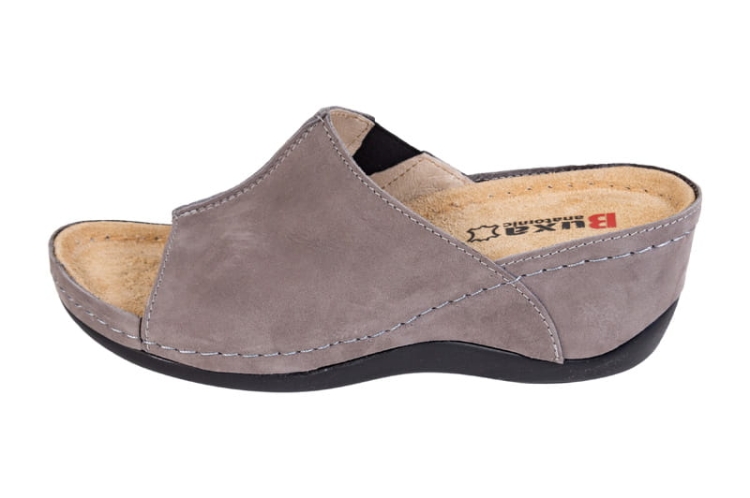Szare klapki medyczne skórzane anatomiczne