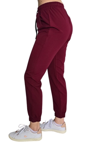 Casual Premium joggery medyczne w kolorze bordowym