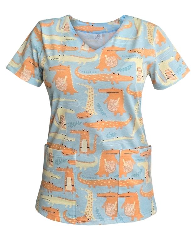 W19 bluza medyczna z 100% bawełny elastycznej