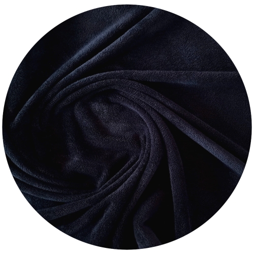 Czarny ręcznik szybkoschnący z dodatkiem pluszu