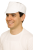 Casquette de chef avec visière et filet.