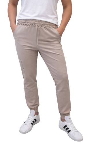 Beżowe spodnie medyczne Cherokee Stretch dla mężczyzn