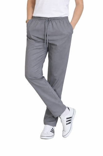 Spodnie medyczne szare widok z przodu