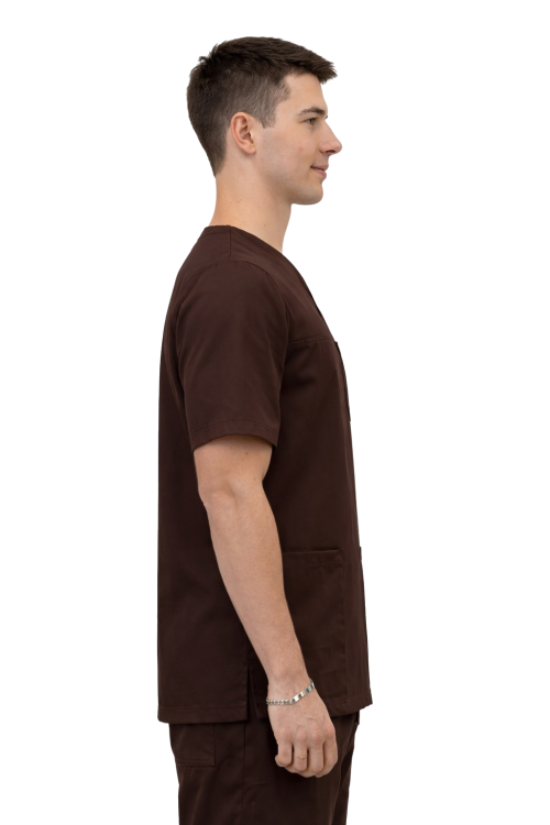 Męska bluza medyczna Cherokee Stretch w kolorze czekoladowym