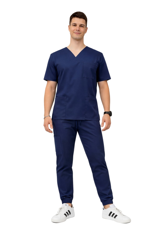 Komplet męski medyczny Cherokee Stretch w kolorze ciemno granatowym