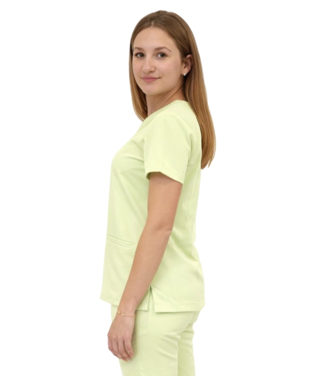 Damska bluza medyczna BASIC PREMIUM w kolorze pistacjowym
