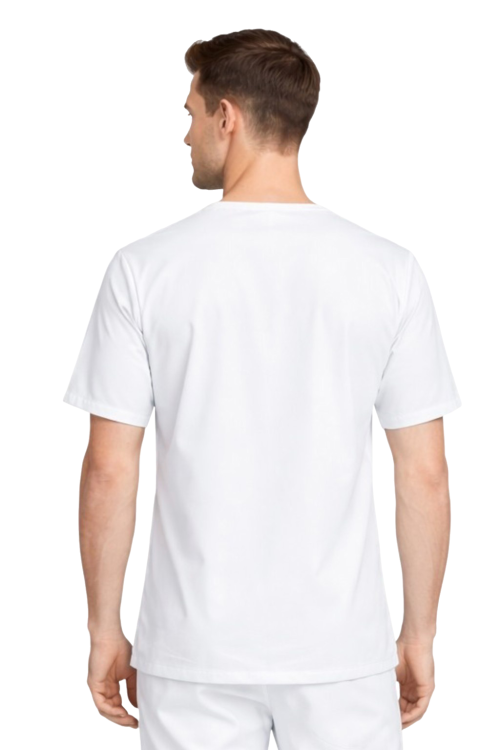 Bluza męska chirurgiczna elastyczna biała
