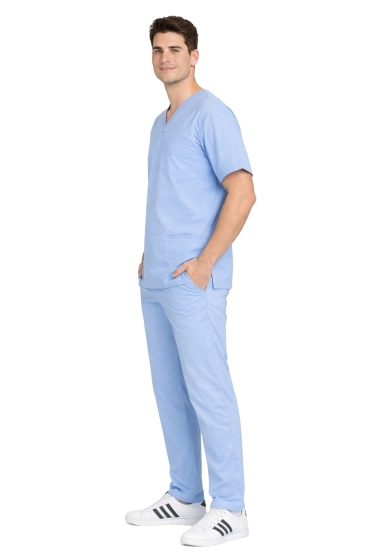 Ensemble médical / chirurgical homme 100% coton – couleur bleue