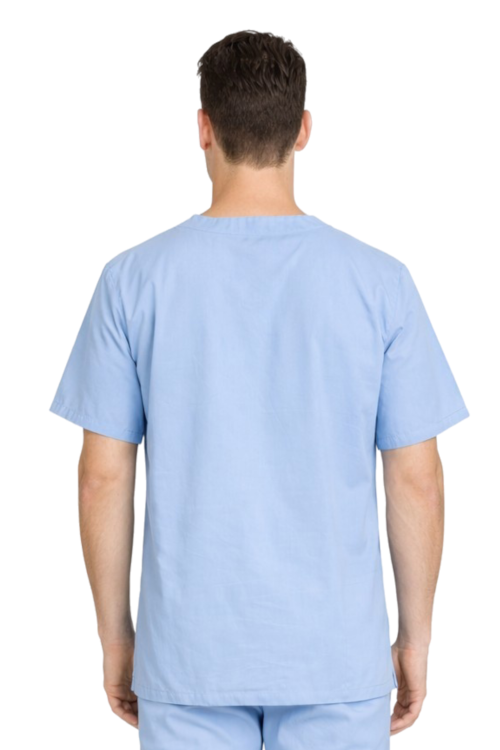 Niebieska bluza medyczna męska z bawełny