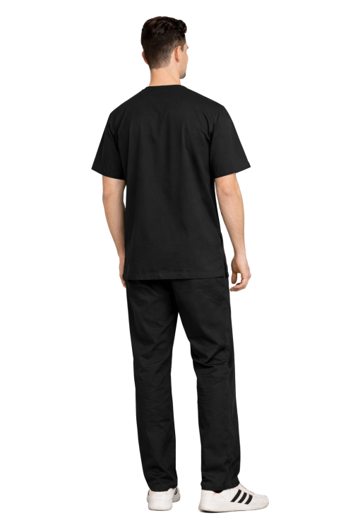 Uniform medyczny  w kolorze czarny 100% bawełna