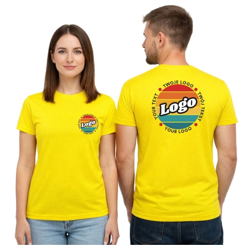 T-shirt koszulka żółta personalizowana Twój własny nadruk logo kreator online.jpg