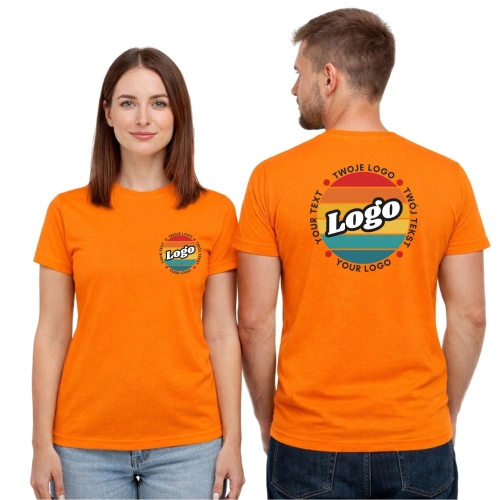 T-shirt koszulka pomarańczowa personalizowana Twój własny nadruk logo kreator online.jpg