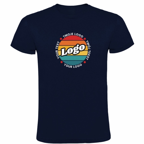 T-shirt koszulka granatowa personalizowana Twój własny nadruk logo kreator online przód.jpg