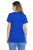 T-shirt damski krótki rękaw 100% bawełna kolor chabrowy widok z tyłu.png