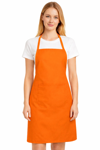 Fartuszek kuchenny gastronomiczny z kieszenienią pomarańczowy.png