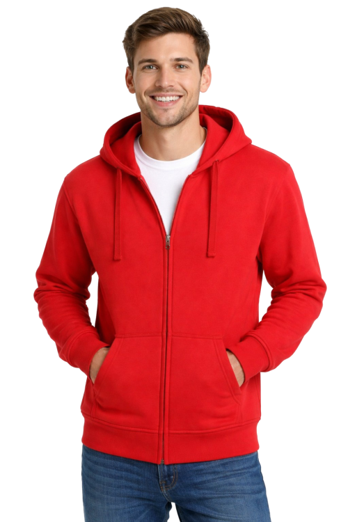 Bluza-męska-zapinana-na-zamek-z-kapturem-kieszeniami-czerwona.png