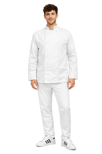 Profesjonalny zestaw gastronomiczny dla kucharza zapinany na napy