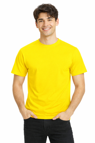 T-shirt męski z krótkim rękawem gramatura 190g żółty.png