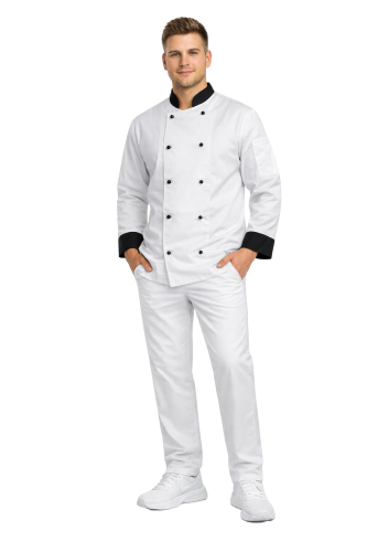 Profesjonalny zestaw szefa kuchni – mundur kucharza ze wstawkami