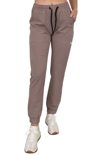 Joggery medyczne Casual Premium w kolorze cappucino