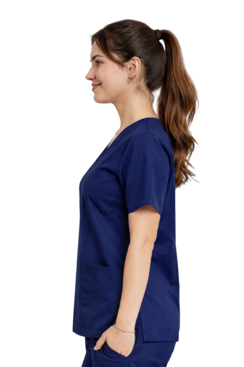 Granatowa bluza chirurgiczna damska