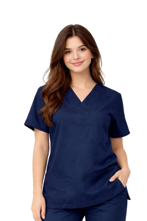 Damska bluza medyczna w kolorze granatowym