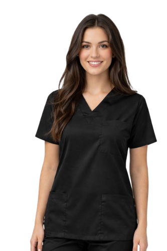 Damska bluza medyczna czarna FLEX elastyczna