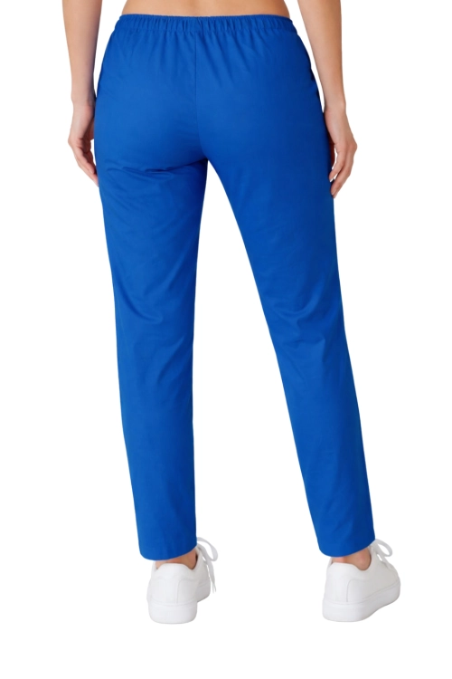 Spodnie medyczne cygaretki w chabrowym kolorze