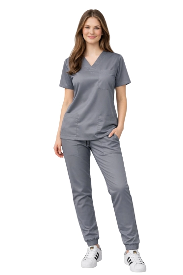 Ensemble médical féminin élastique FLEX couleur grise