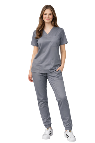 Komplet medyczny elastyczny FLEX kolor szary