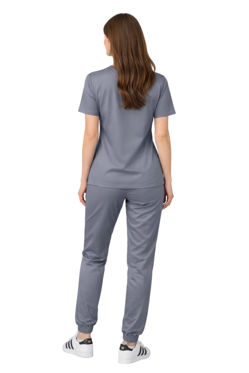 Elastyczny komplet medyczny damski FLEX szary