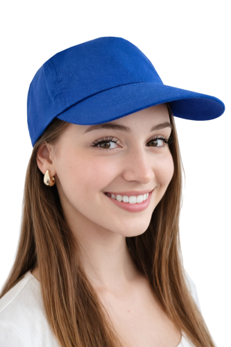 Czapka z twardym daszkiem kolor chabrowy.png