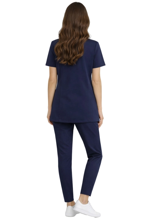 Ciemnogranatowy komplet medyczny Basic Premium dla kobiet