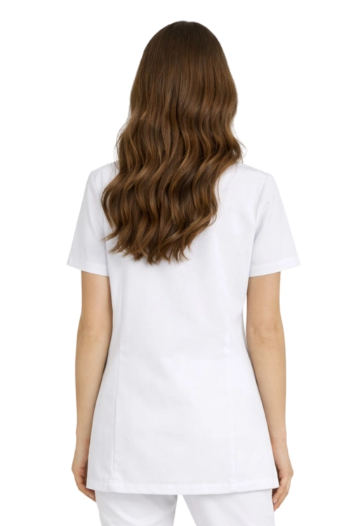 Biały żakiet kosmetyczny damski BASIC PREMIUM