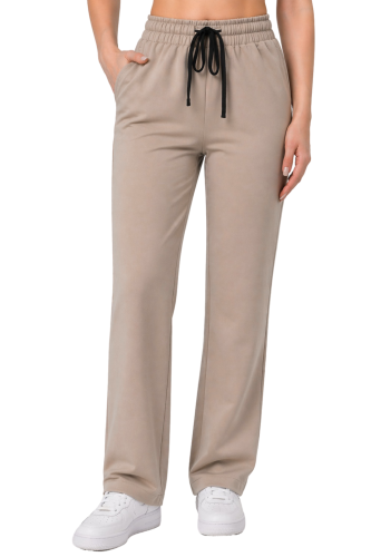 Spodnie medyczne klasyczne  prosta nogawka  w kolorze beżowym