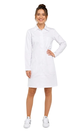 Blouse de laboratoire pour femmes à boutons 100% coton HACCP