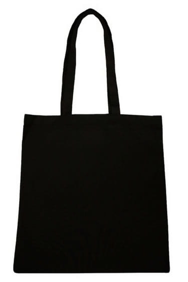 sac en coton réutilisable noir