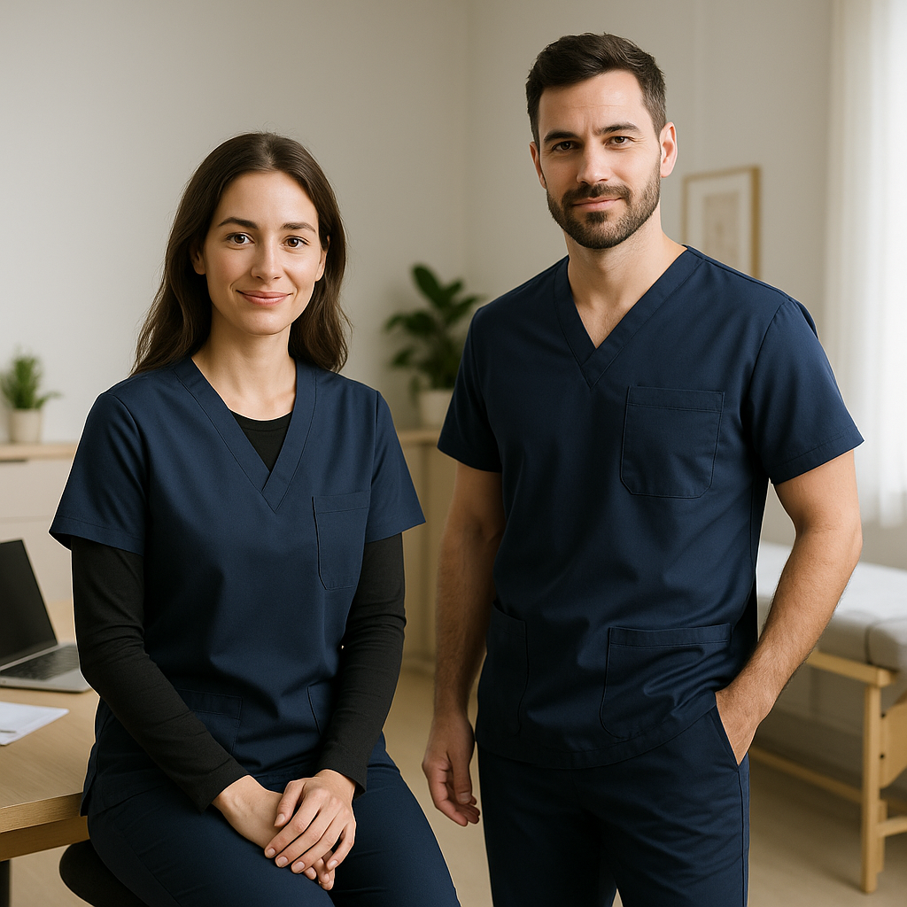 Scrubs premium hybrides : vêtements médicaux polyvalents pour travail au bureau et auprès des patients