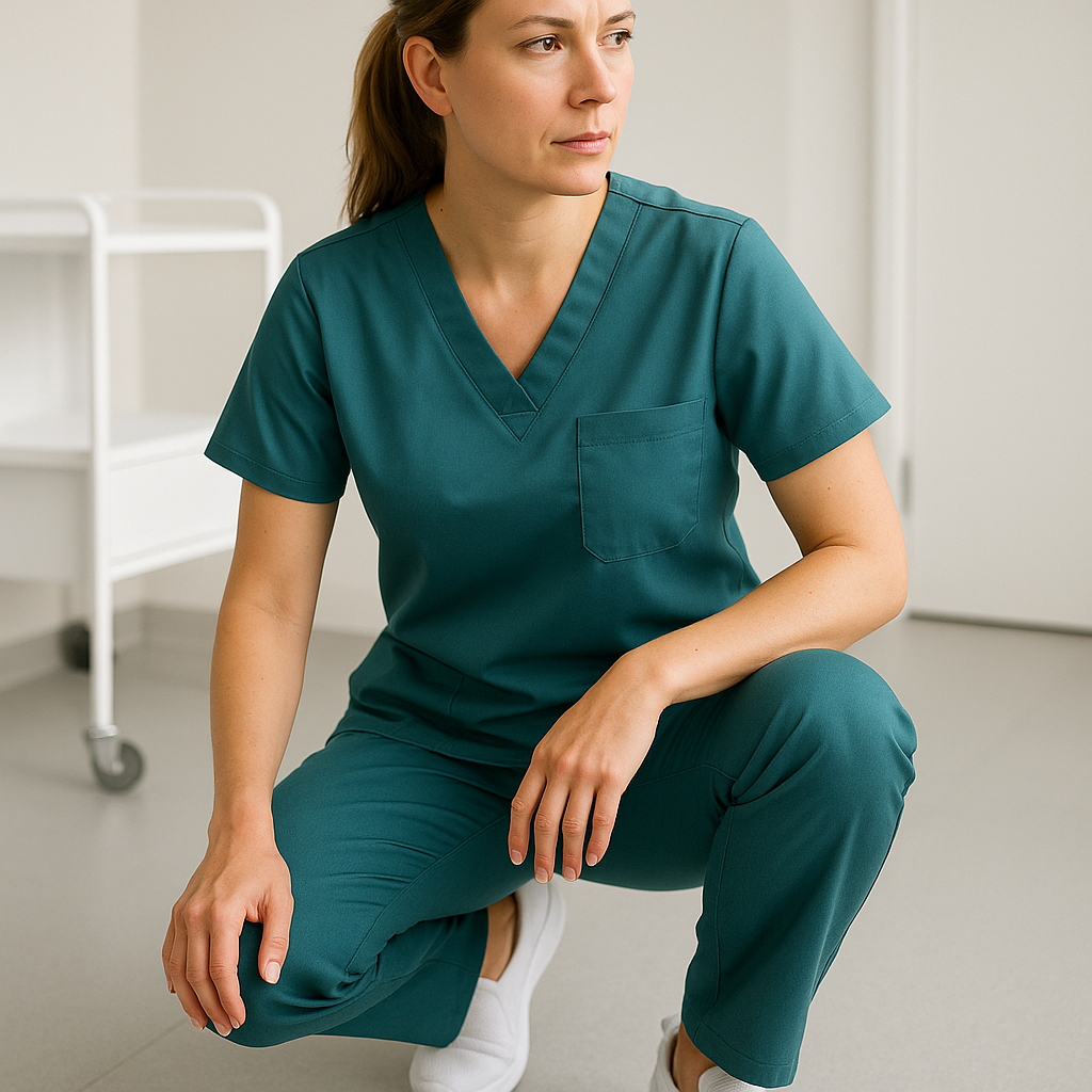 Comment choisir des vêtements médicaux adaptés au travail impliquant des genoux à terre ou des accroupissements ?